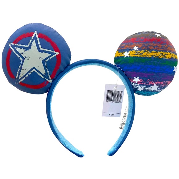 Disney Parks Rainbow Captain America Marvel Ears Headband Collection - NEW - Picture 1 of 9